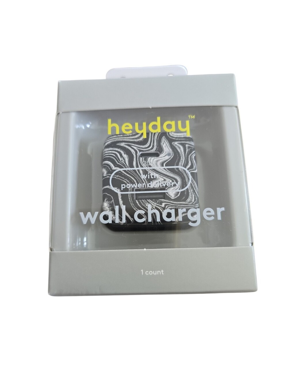 Heyday USB-C Wall Charger w/ Power Delivery Black Marble‎ NWT